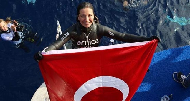 Turkey’s record-holding female free diver pushes limits of mind and body