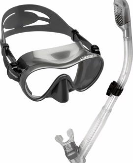 Cressi Scuba Diving Snorkeling Freediving Mask Snorkel Set